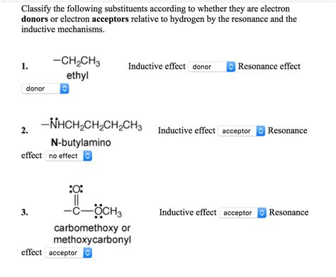 Solved Classify the following substituents according to | Chegg.com