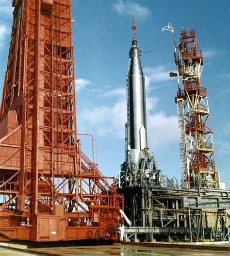 Atlas Lv 3 Agena B Rocket Is Prepared For Launch Carrying The Ranger 8