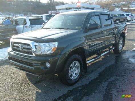 2009 Toyota Tacoma V6 Sr5 Double Cab 4x4 In Timberland Green Mica Photo