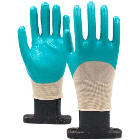 Gloveman Cheap Polyester Liner 34 Nitrile Coated Oil Resistant Working