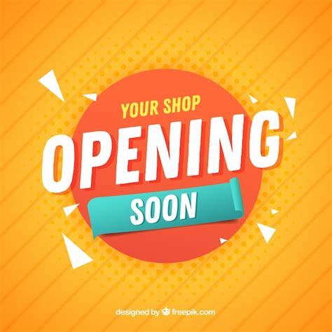 Premium Vector Opening Soon Background In Flat Style
