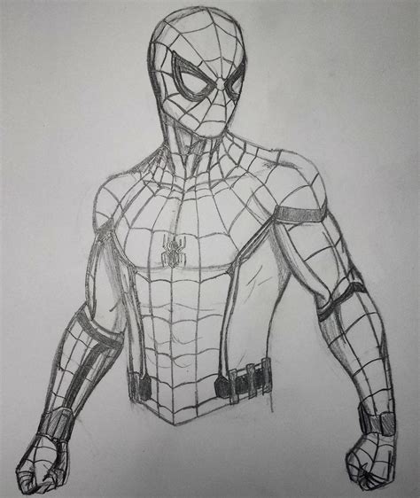 Tevin Jones On Twitter Mcu Spider Man Sketch TomHolland1996