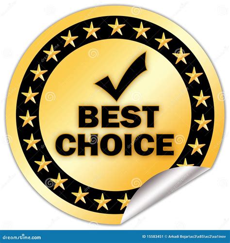Best Choice Premium Award Golden Label Guarantee Vector Illustration