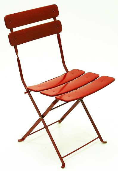 Each is made to withstand the elements and give you years of use. Carolina In-Outdoor Metal Folding Red Side Chair ...