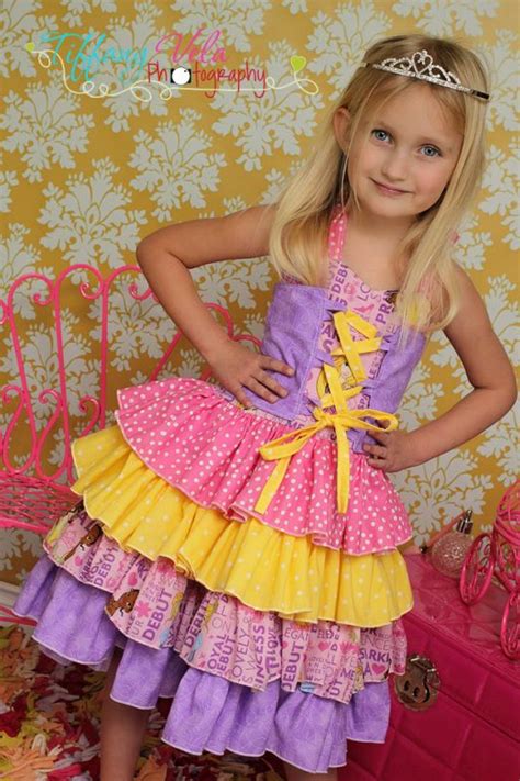 Primroses Ruffled Corset Princess Dress Princess Dress Patterns