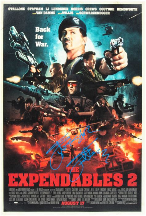 Sylvester Stallone Signed The Expendables 2 Posters