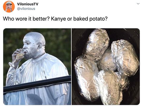 Baked Potato Silver Kanye Know Your Meme