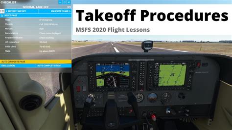 Takeoff Procedures Msfs 2020 Flight Lessons Tutorial Youtube