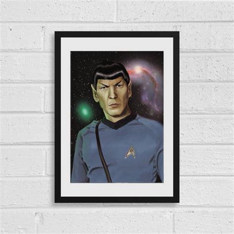 Mr Spock A4 Star Trek Inspired Art Print By Sefierosenlund By Sefie Rosenlund Etsy Art