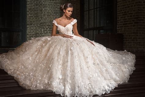 17179 Lace Ball Gown Wedding Dress Autumn Silk