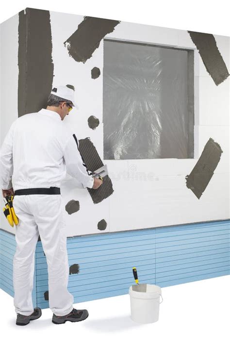 Worker Reinforcing A Window Frame Stock Image Image Of Full