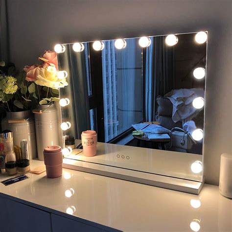 Why we love lighted vanity mirrors. Classic Brands Large Vanity Mirror with Lights Hollywood ...