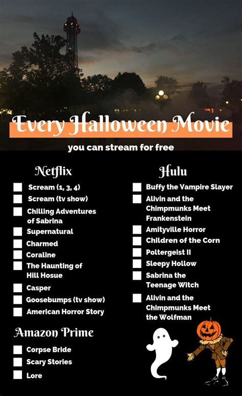 A Halloween Movie List With The Words Every Halloween Movie You Can