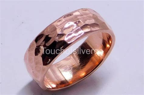Hammered Copper Copper Band Ring Arthritis Ring Copper Jewelry Pure