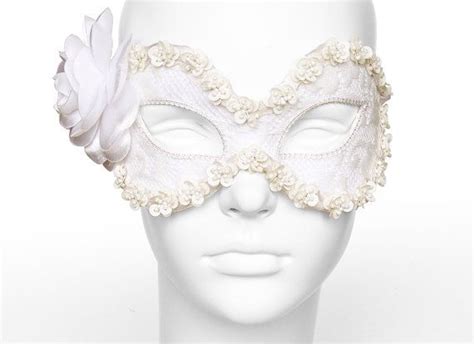 Ivory And White Masquerade Mask Lace Covered Venetian By Soffitta I