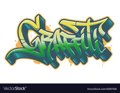 Graffiti Word In Style Text Royalty Free Vector Image