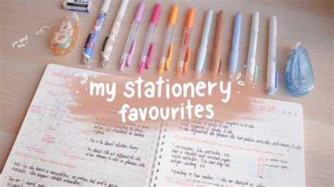 Stationery Essentials And Favourites For Note Taking Calligraphy Pens