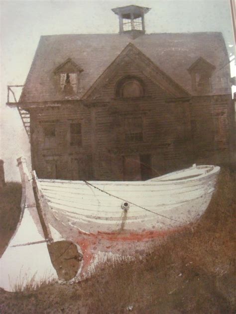 122 Andrew Wyeth Framed Abandoned Boat Print Lot 122