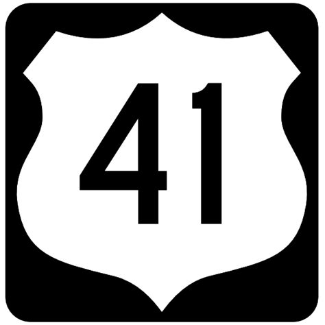 Highway 41 Sign With Black Border Magnet