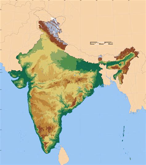 Map Of India Physical Map Of India Whatsanswer