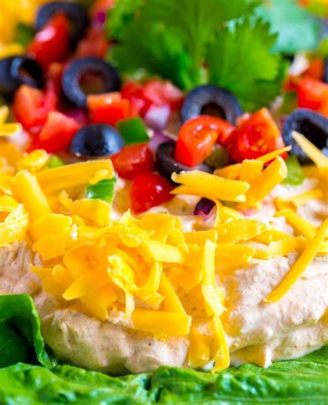 Fiesta Taco Dip Recipe Mexican Appetizers Easy Mexican Appetizers