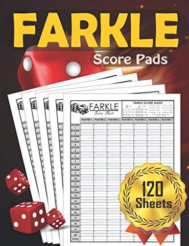 Farkle Score Pads 120 Large Farkle Score Pads For Scorekeeping