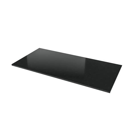 Kasker Custom Made Worktop Black Marble Effect Quartz Ikea