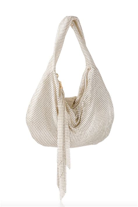 Marisol Mesh Hobo Bag In Pearl By Whiting And Davis Rental The Fitzroy
