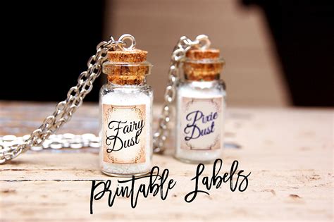 Free Printable Fairy Dust Labels