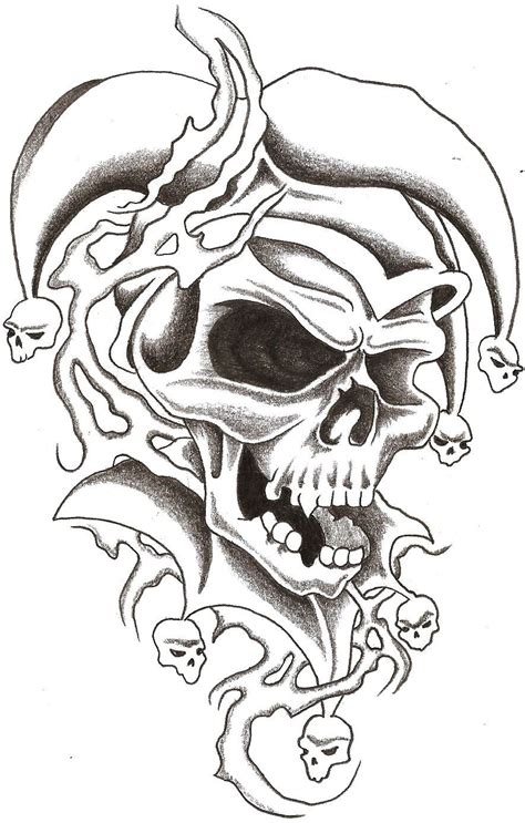 Jester Tattoo Skulls Drawing Skull Tattoo
