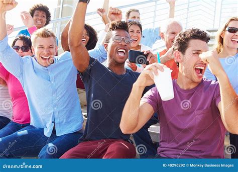 Audience Cheering At Outdoor Concert Performance Stock Photo Image Of