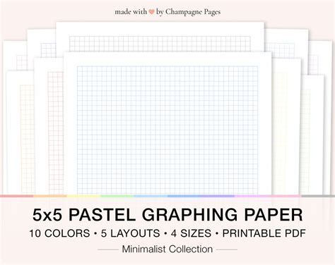 Printable Graphing Paper Templates 5x5 5 Squares Per Inch Quad Ruled