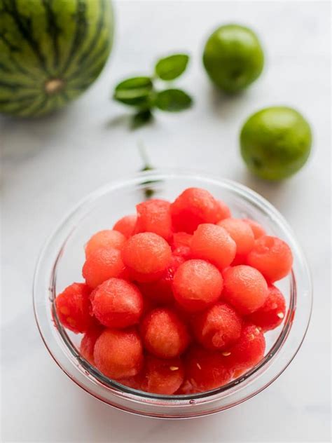 Watermelon Balls With Lime And Mint Simple Syrup Drive