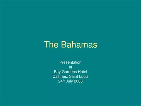 Ppt The Bahamas Powerpoint Presentation Free Download Id1251459