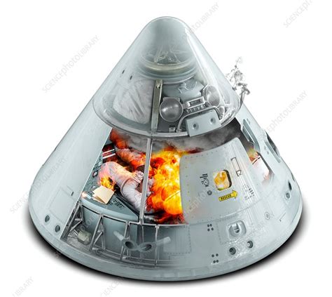 Apollo 1 Command Module Fire Illustration Stock Image C0359442