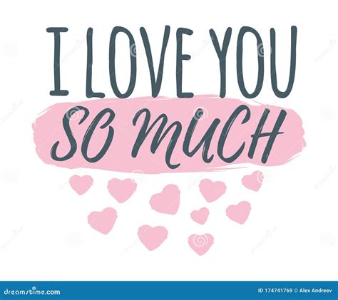 i love you so much banner logo label and poster design of