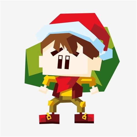 Cartoon Christmas Boy With Commercial Elements Christmas Little Boy