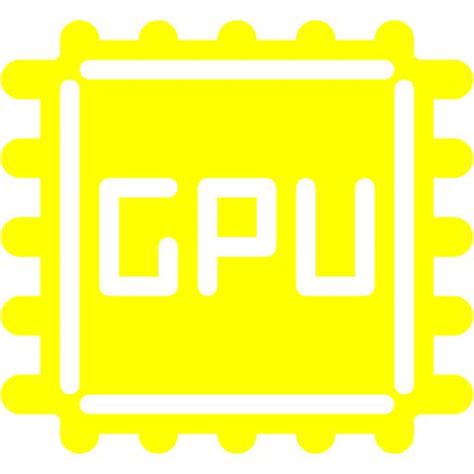 Yellow Cpu Icon Free Yellow Computer Hardware Icons