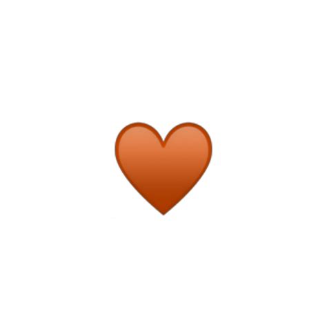 Orange Iphone Emoji Iphoneemoji Hearts Heart ♤ İphone