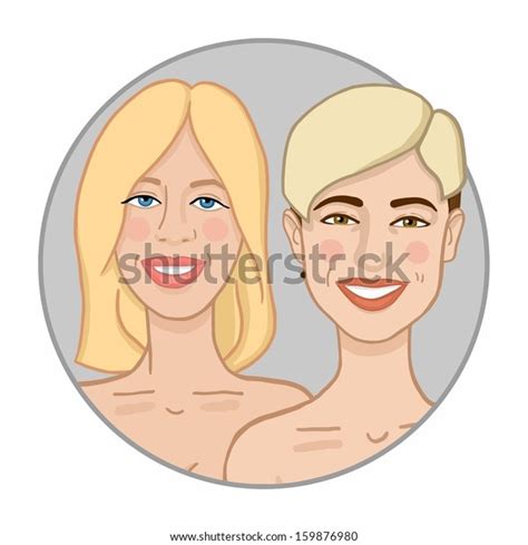 Two Blonde Girls Stock Vector Royalty Free 159876980 Shutterstock