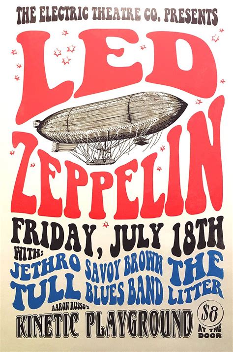 Led Zeppelin 1969 Chicago Led Zeppelin Art Led Zeppelin Concert Led