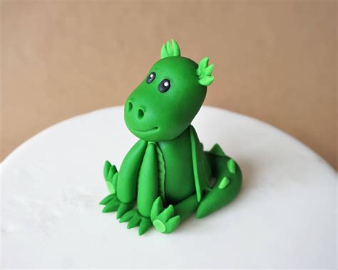 Fondant Dragon Cake Topper For Dragon Birthday Party Custom Etsy