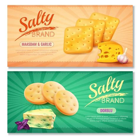Free Vector Delicious Salty Snacks Banners