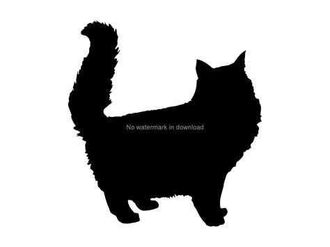 Buy Fluffy Cat Svg  Png Fluffy Cat Svg Clip Art Fluffy Cat Online In