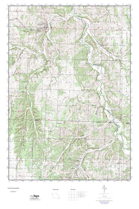 Mytopo South Greenfield Missouri Usgs Quad Topo Map