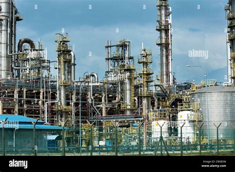 Oil refinery industry building in Malaysia, Asia Stock Photo - Alamy