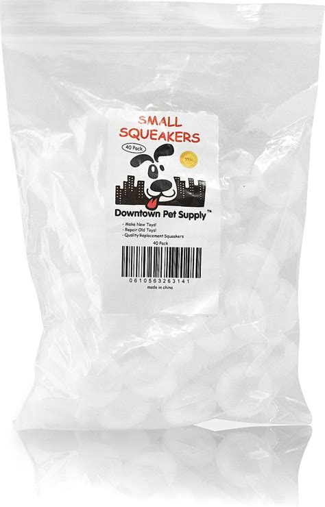 Downtown Pet Supply Dog Toy Replacement Squeakers 20 Pack Small