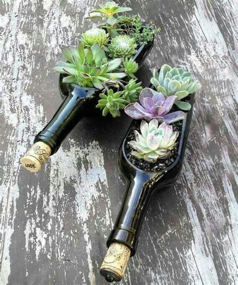 Wine Bottle Planters 7 Awesome Diy Planters That Will