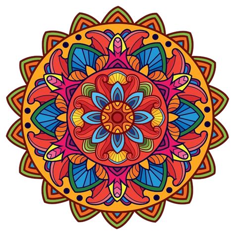 The Beautiful And Colorful Mandala Art Vector Premium Download