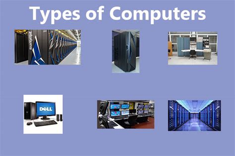 Назовите основные типы компьютеров их назначение и возможности
